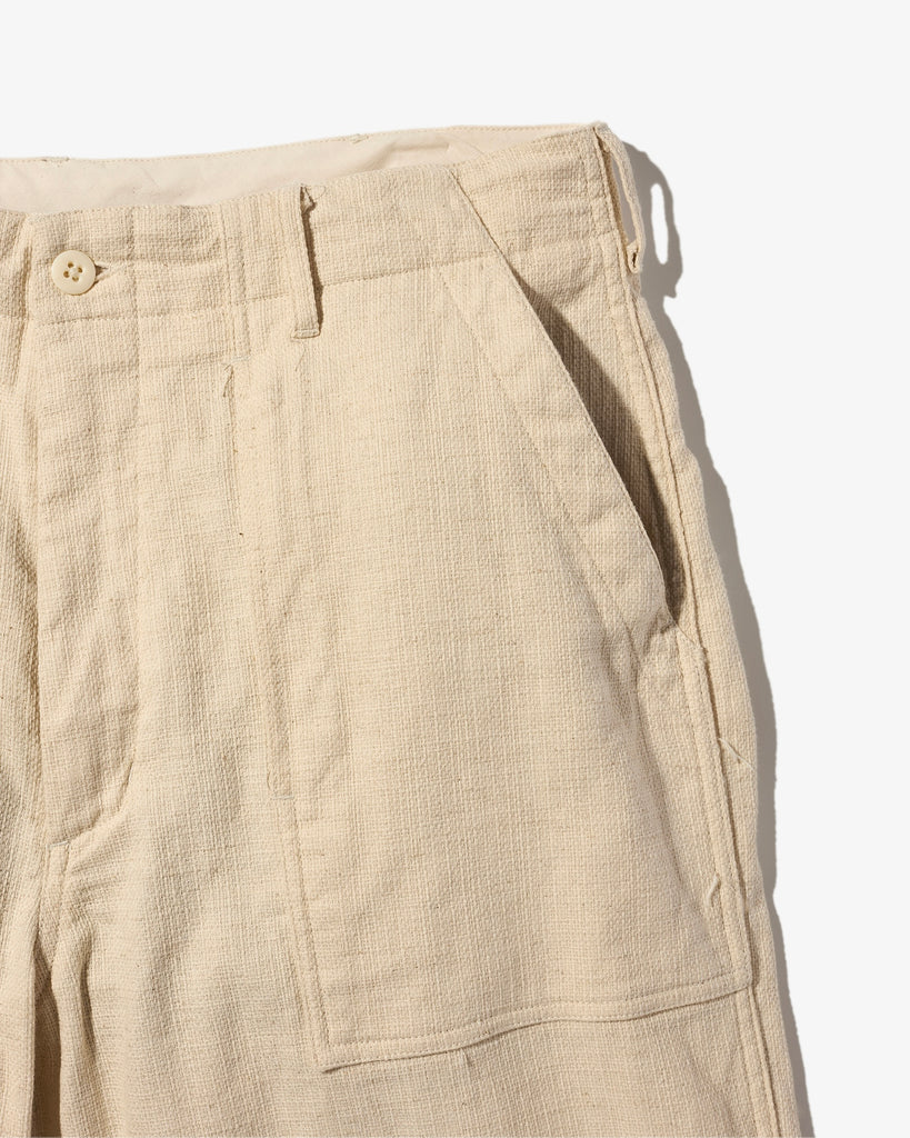 Engineered Garments Fatigue Pant Natural CL Java Cloth flat closeup