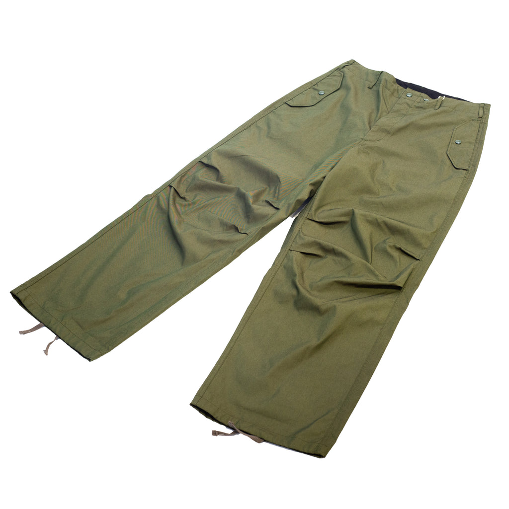 Engineered Garments Over Pant Olive CP Weather Poplin front