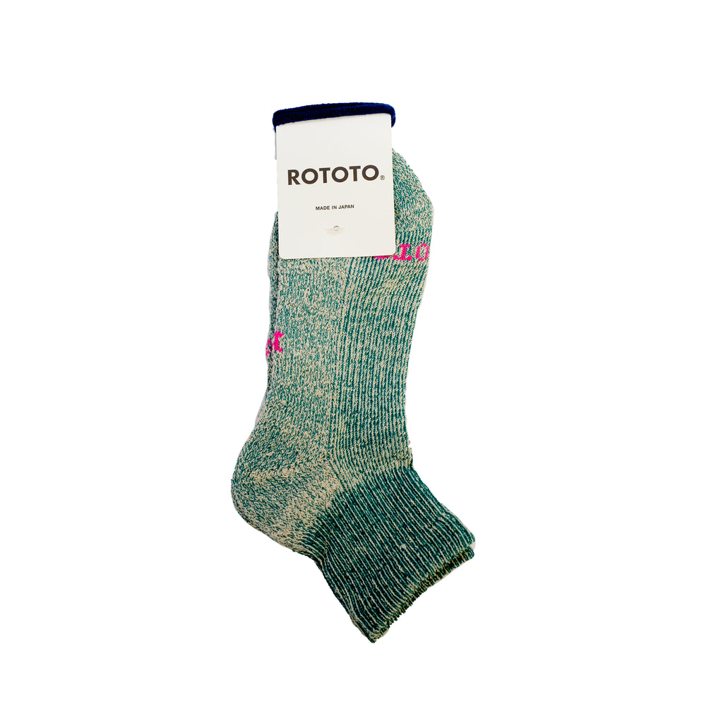 RoToTo Washi/Recycle Cotton Rib Socks Sax