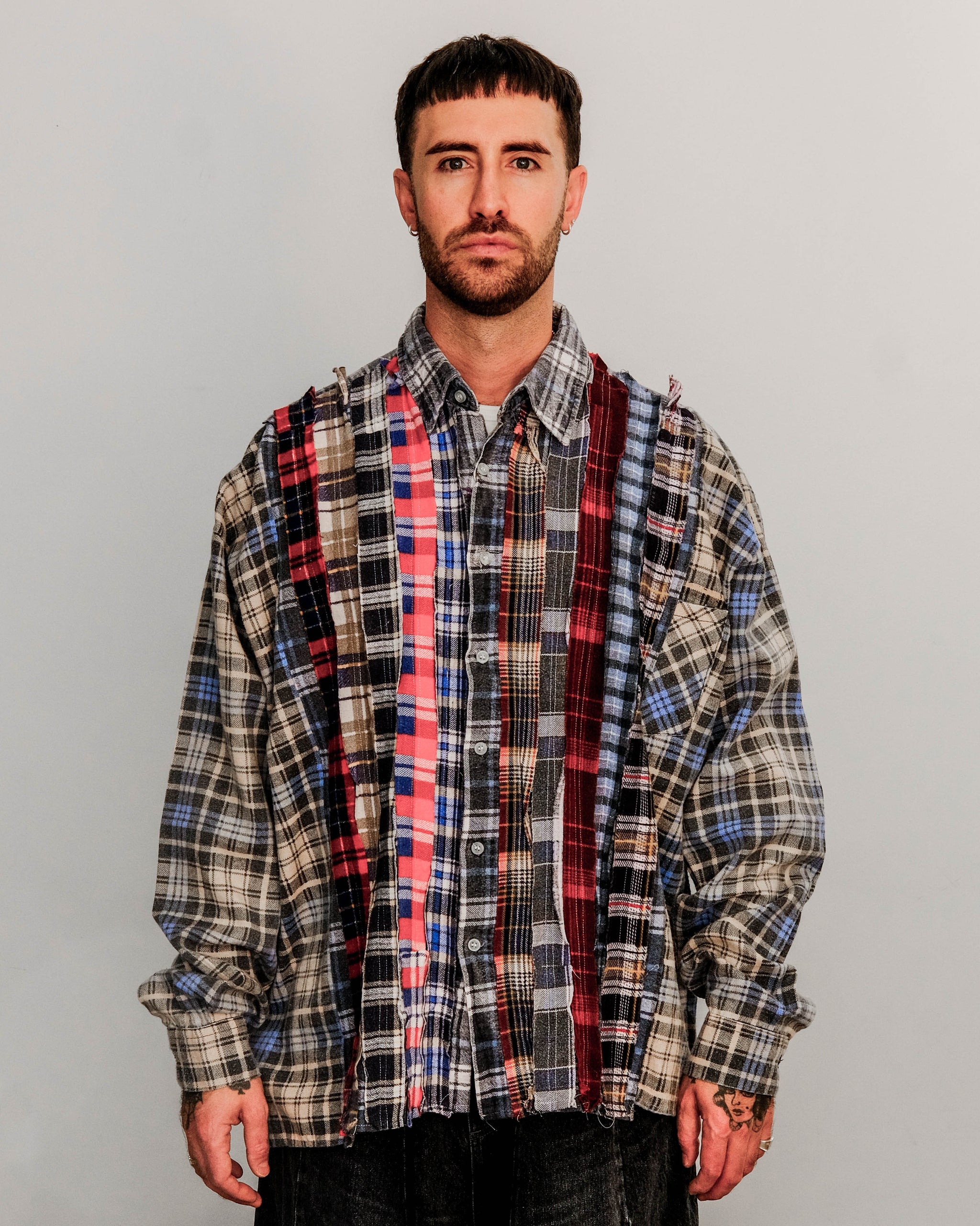 Needles Flannel Shirt -> Ribbon Wide Shirt B – The Foxhole