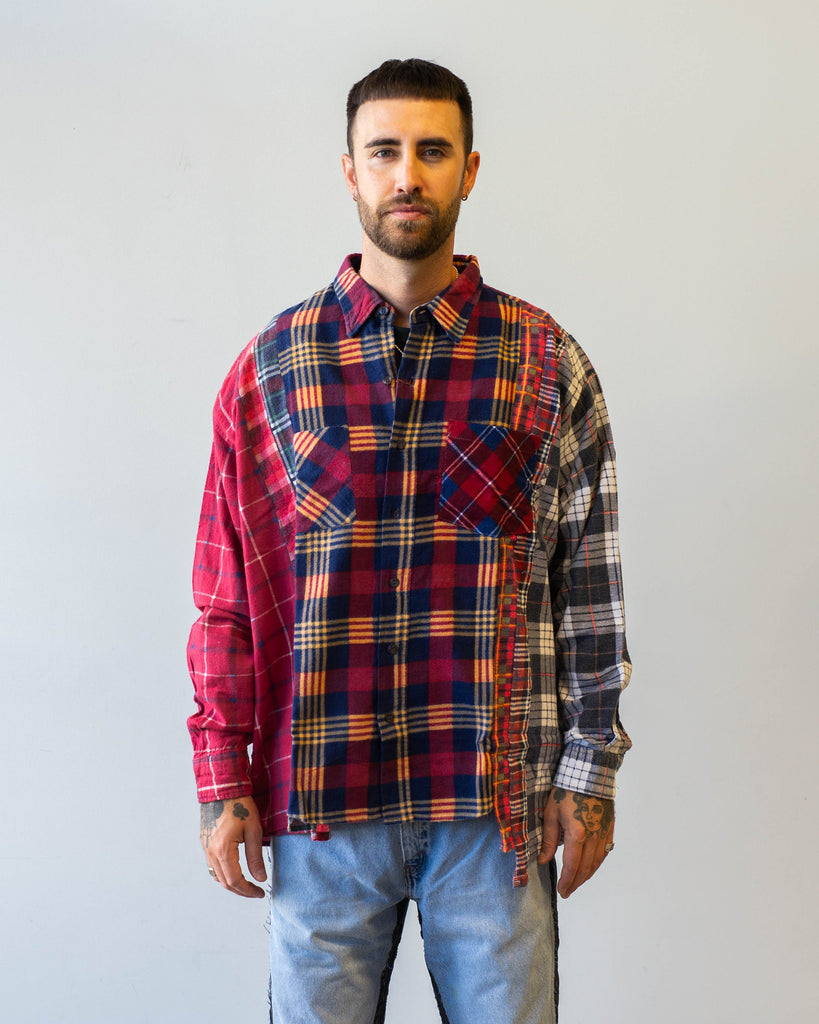 Needles Flannel Shirt -> 7 Cuts Wide Shirt D