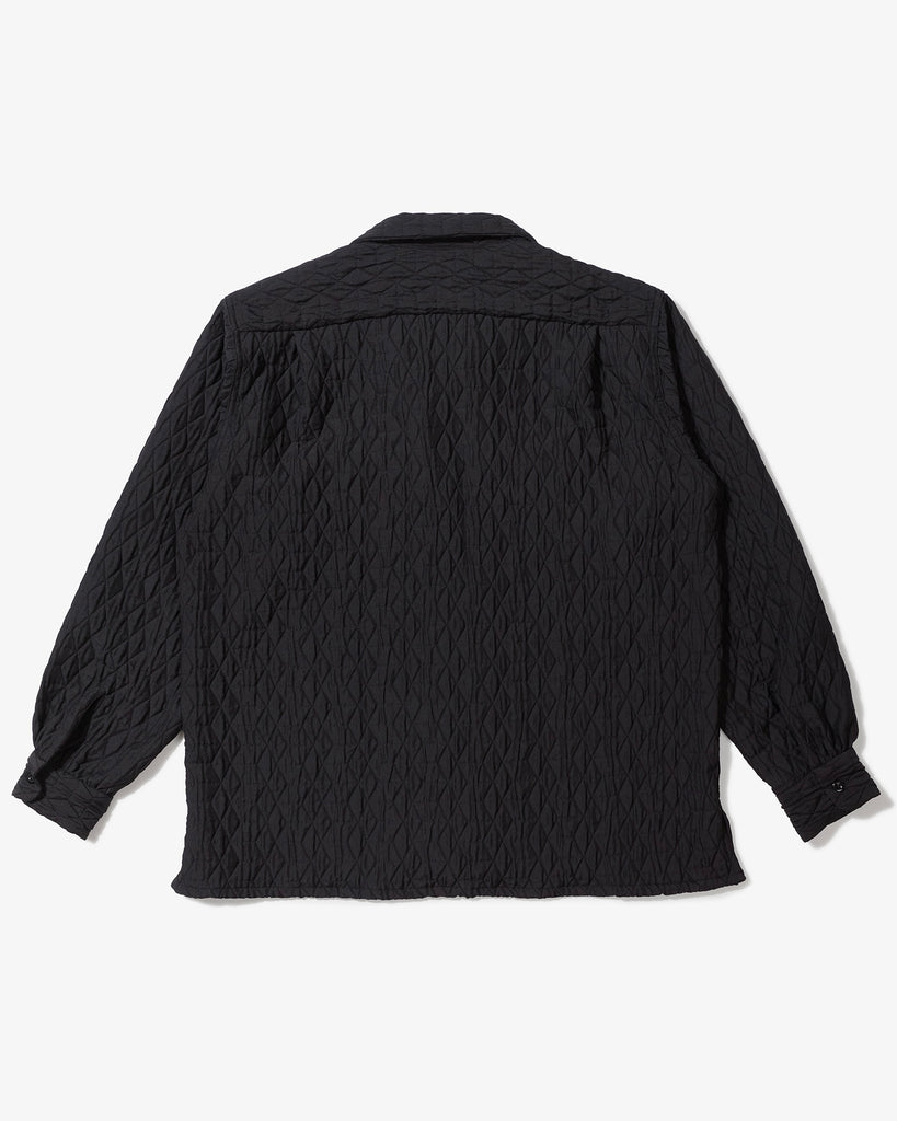 Engineered Garments Classic Shirt Black Polyester Geo Quilt back