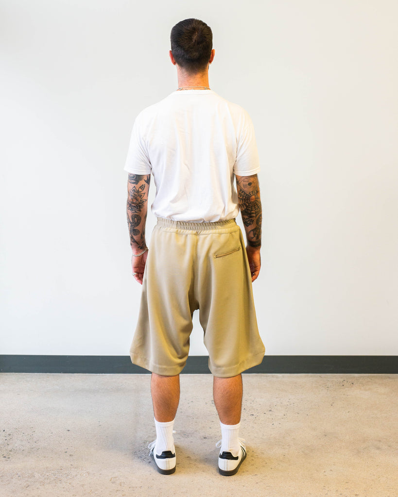 Engineered Garments BB Short Khaki Diamond Poly Knit back