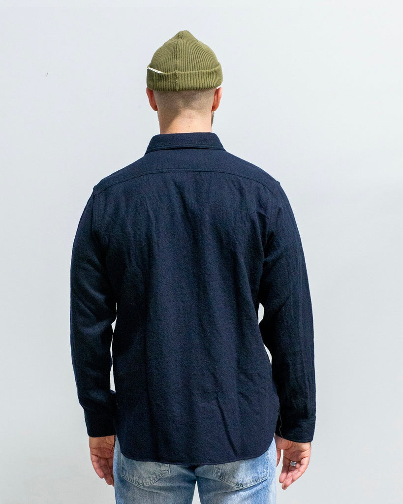 Buzz Rickson's CPO Shirt Navy on model back