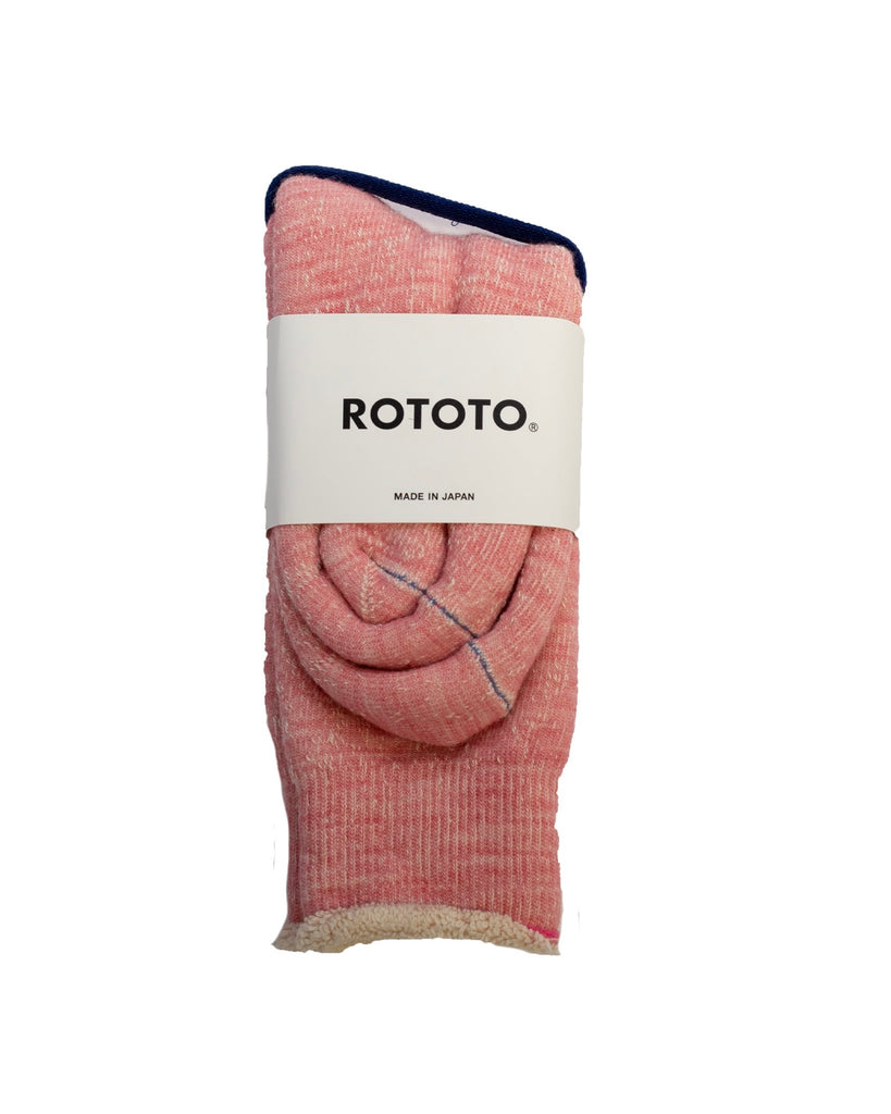 ROTOTO Double Face Crew Socks L.Pink