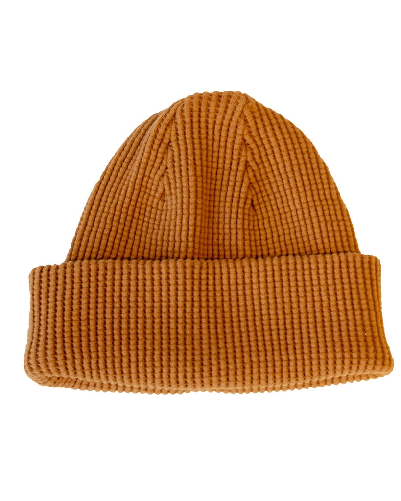 Homespun Knitwear Thermal Knit Cap Bulky Waffle Bronze