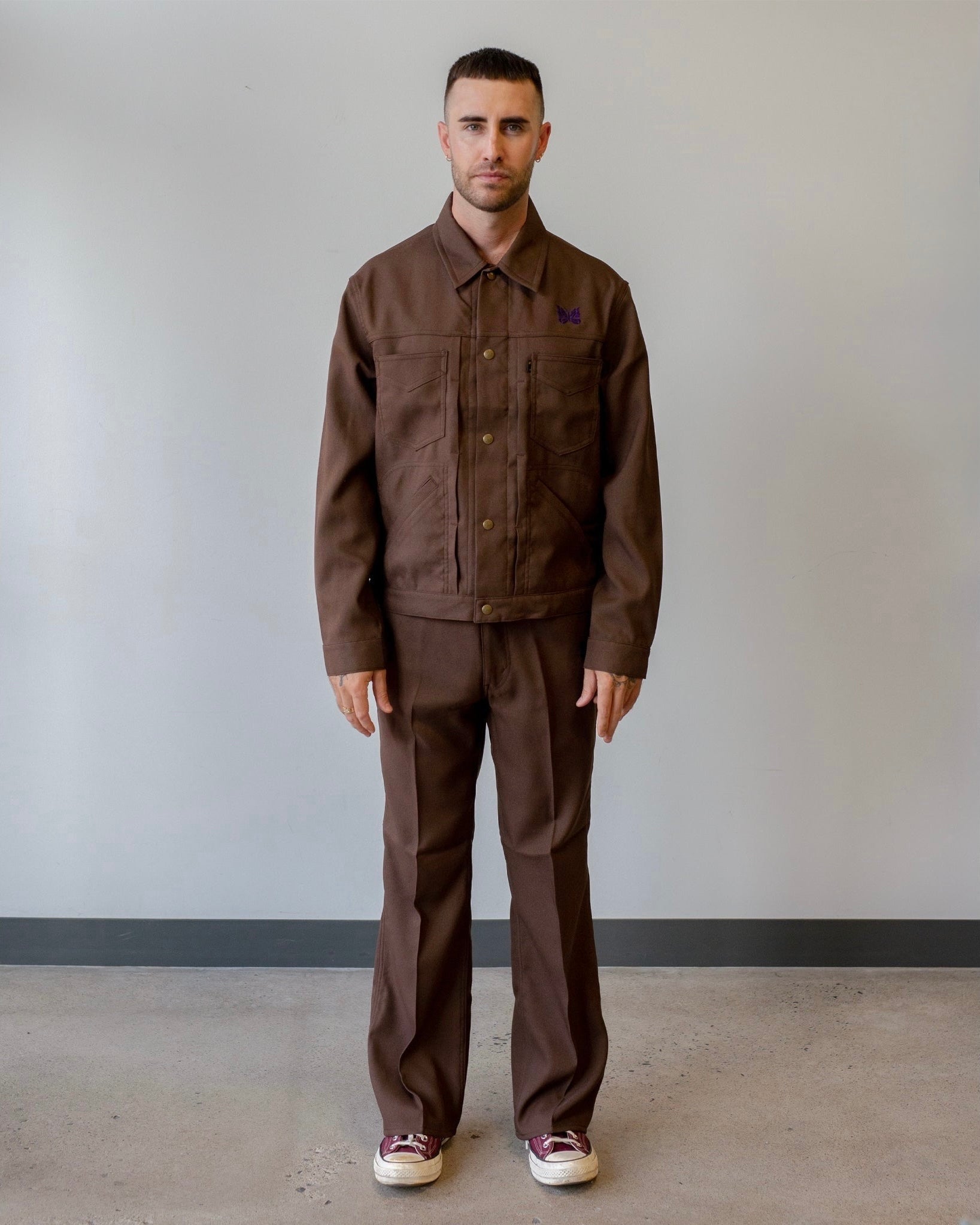 Needles Penny Jean Jacket Poly Twill Brown – The Foxhole