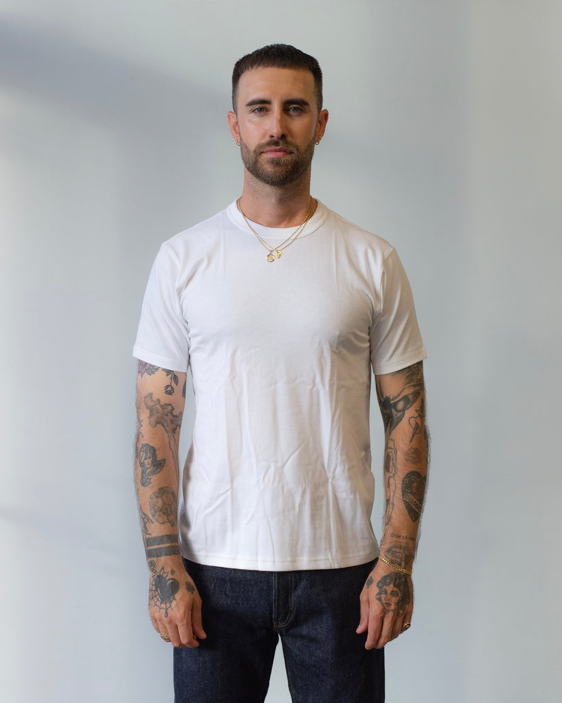 Whitesville 2-pack T-shirt Off White on model