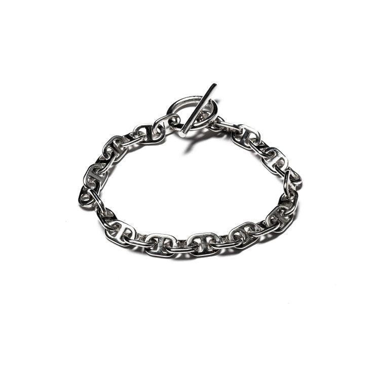 Maple Chain Link Bracelet 7mm Silver 925