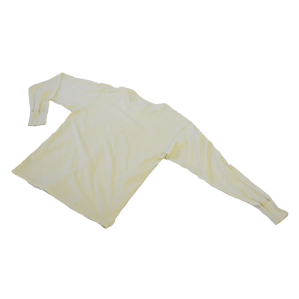Homespun Knitwear Standard Henley L/S Supima Cotton Jersey White Sand back