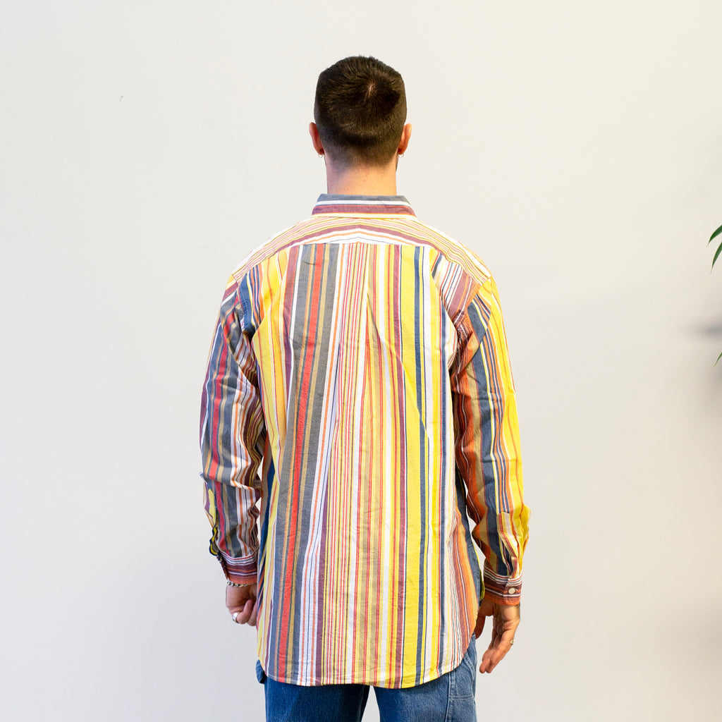 Engineered Garments 19 Century BD Shirt Bright Multi Color Cotton Stripe Model back