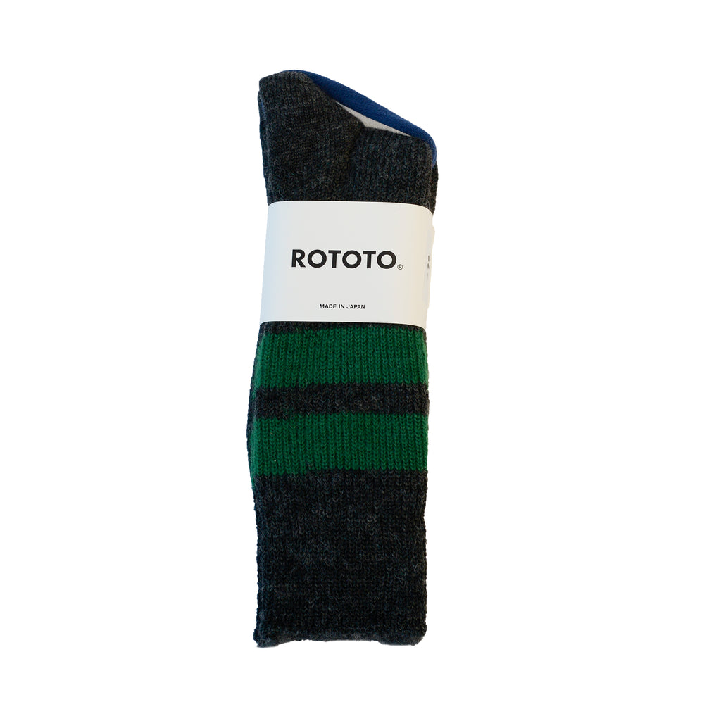 RoToTo Brushed Mohair Crew Socks Charcoal