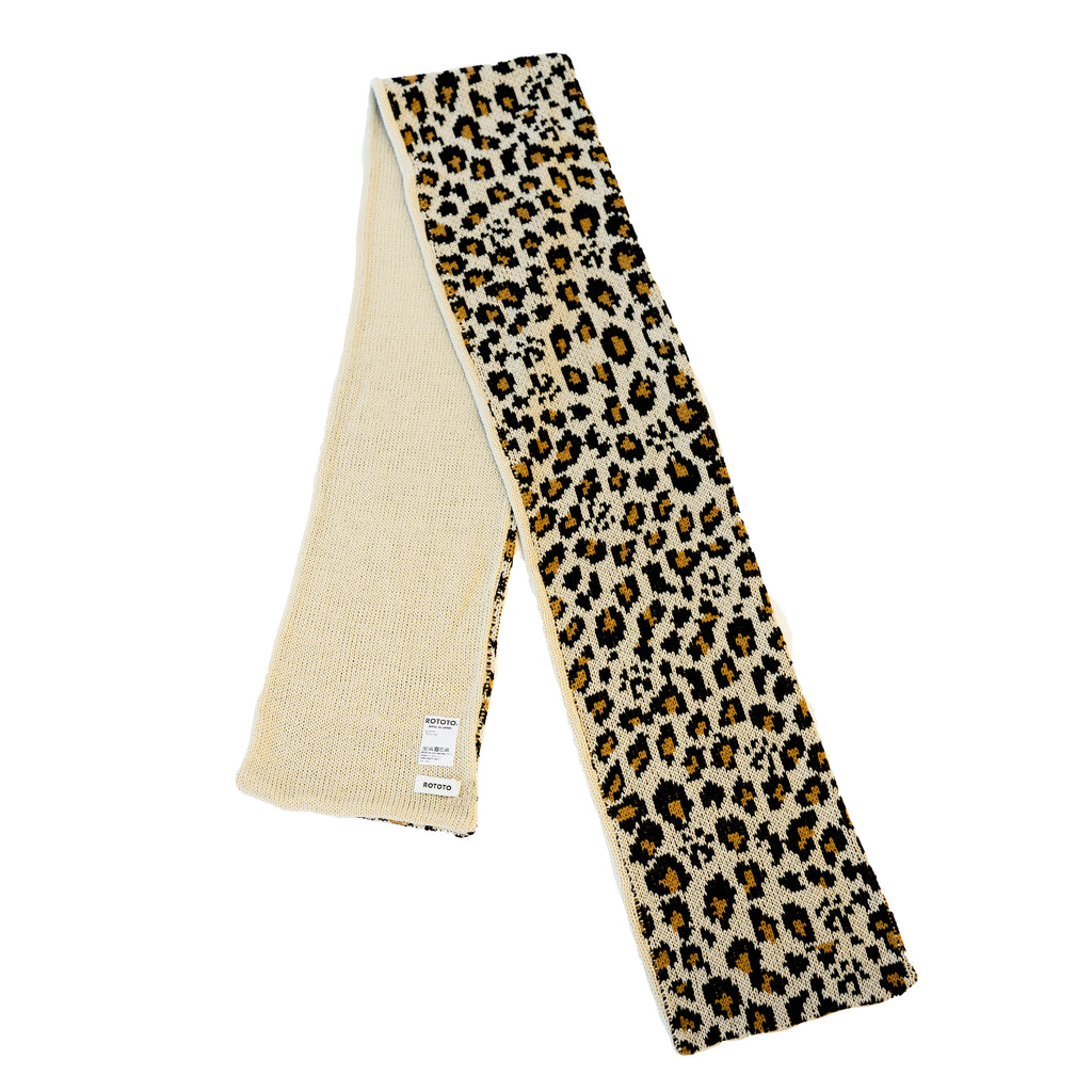 RoToTo Reversible Chunky Muffler Leopard/Ivory
