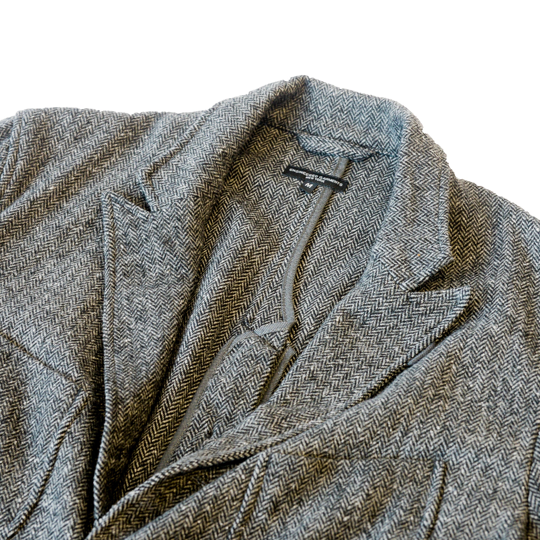 Engineered Garments NB Jacket Grey Poly Wool Herringbone – The Foxhole