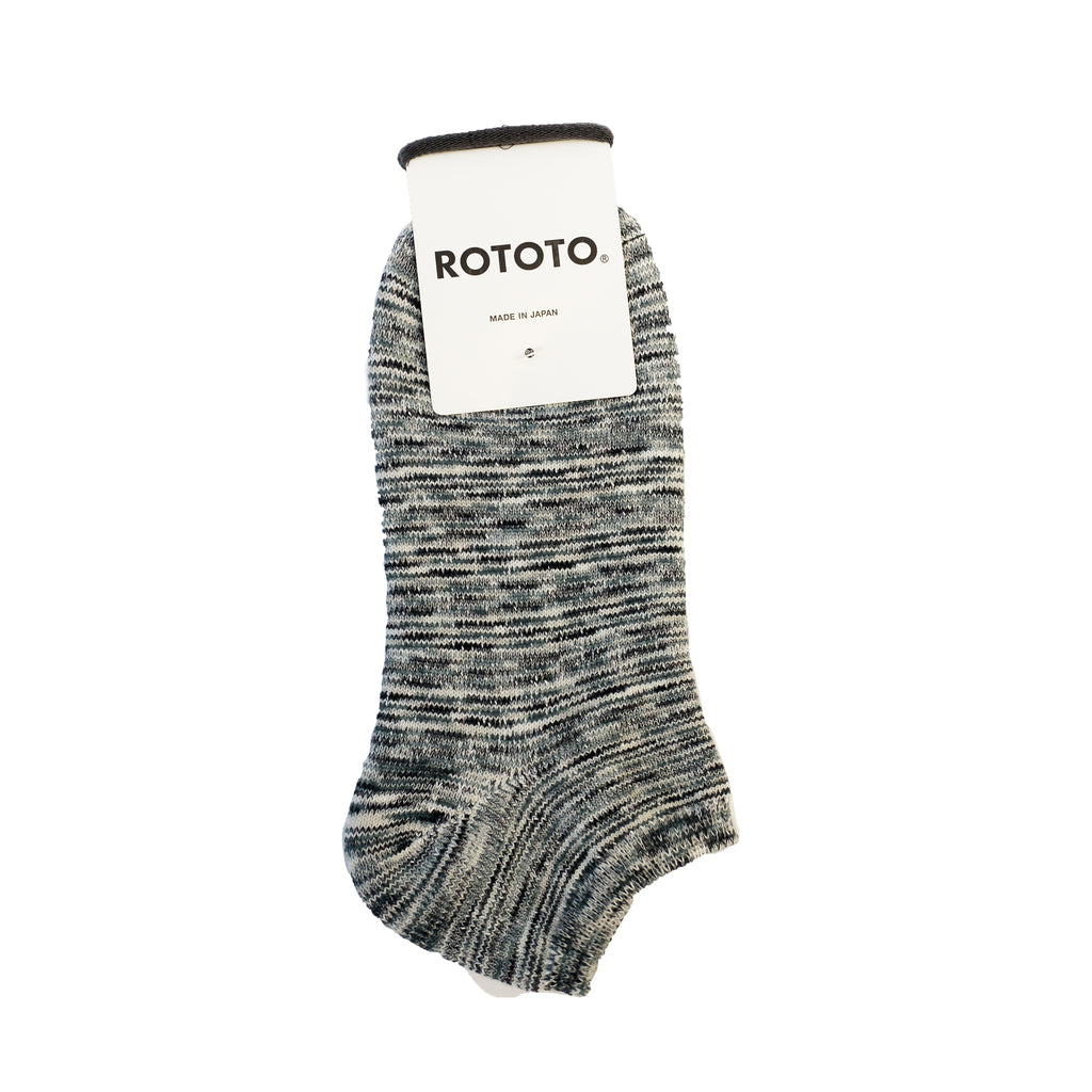 RoToTo Washi Pile Short Socks "Kasuri" Rocks