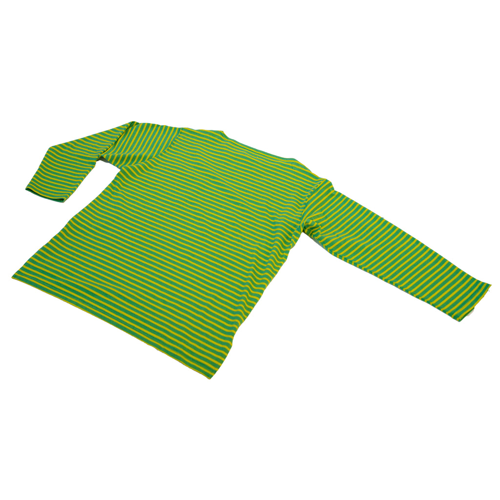 Engineered Garments Basque Shirt Green/Yellow PC Striped Jersey back